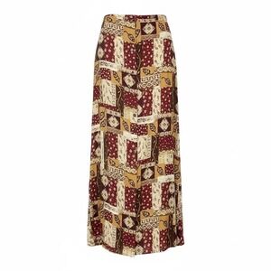Woolrich Vintage‎ Midi/ Maxi Floral Rayon Full Front Button Down Elastic Waist